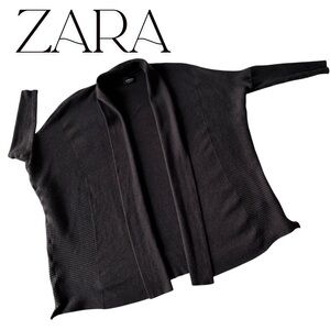 Zara Black Open Front Cardigan